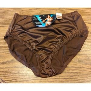 3X Vassarette Undershapers 48001 Light Control Briefs Panties Second Skin Satin
